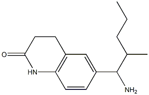 6-(1-amino-2-methylpentyl)-1,2,3,4-tetrahydroquinolin-2-one 结构式