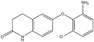 6-(2-amino-6-chlorophenoxy)-1,2,3,4-tetrahydroquinolin-2-one 结构式