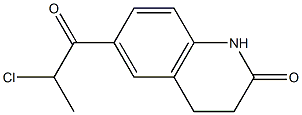 6-(2-chloropropanoyl)-1,2,3,4-tetrahydroquinolin-2-one 结构式