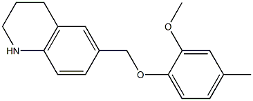 6-(2-methoxy-4-methylphenoxymethyl)-1,2,3,4-tetrahydroquinoline 结构式