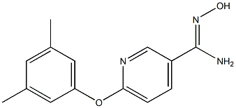 6-(3,5-dimethylphenoxy)-N'-hydroxypyridine-3-carboximidamide 结构式