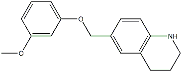6-(3-methoxyphenoxymethyl)-1,2,3,4-tetrahydroquinoline 结构式