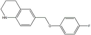6-(4-fluorophenoxymethyl)-1,2,3,4-tetrahydroquinoline 结构式