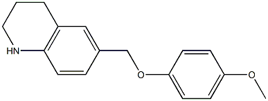 6-(4-methoxyphenoxymethyl)-1,2,3,4-tetrahydroquinoline 结构式