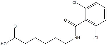 6-[(2,6-dichlorophenyl)formamido]hexanoic acid 结构式