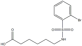6-[(2-bromobenzene)sulfonamido]hexanoic acid 结构式
