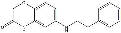 6-[(2-phenylethyl)amino]-3,4-dihydro-2H-1,4-benzoxazin-3-one 结构式