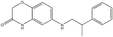 6-[(2-phenylpropyl)amino]-3,4-dihydro-2H-1,4-benzoxazin-3-one 结构式