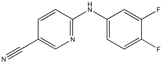 6-[(3,4-difluorophenyl)amino]nicotinonitrile 结构式