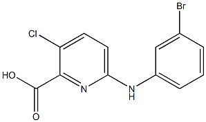 6-[(3-bromophenyl)amino]-3-chloropyridine-2-carboxylic acid 结构式