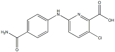 6-[(4-carbamoylphenyl)amino]-3-chloropyridine-2-carboxylic acid 结构式