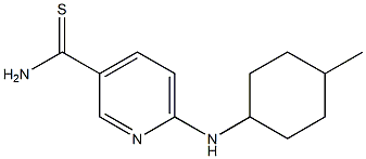 6-[(4-methylcyclohexyl)amino]pyridine-3-carbothioamide 结构式