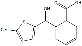 6-[(5-chlorothiophen-2-yl)(hydroxy)methyl]cyclohex-3-ene-1-carboxylic acid 结构式