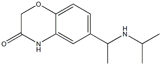 6-[1-(propan-2-ylamino)ethyl]-3,4-dihydro-2H-1,4-benzoxazin-3-one 结构式