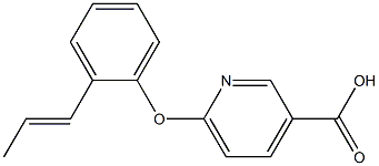 6-[2-(prop-1-en-1-yl)phenoxy]pyridine-3-carboxylic acid 结构式