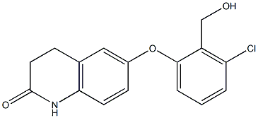 6-[3-chloro-2-(hydroxymethyl)phenoxy]-1,2,3,4-tetrahydroquinolin-2-one 结构式