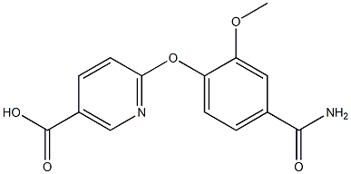 6-[4-(aminocarbonyl)-2-methoxyphenoxy]nicotinic acid 结构式