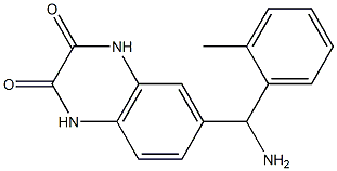 6-[amino(2-methylphenyl)methyl]-1,2,3,4-tetrahydroquinoxaline-2,3-dione 结构式