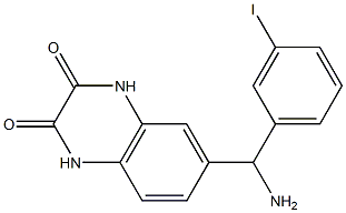 6-[amino(3-iodophenyl)methyl]-1,2,3,4-tetrahydroquinoxaline-2,3-dione 结构式