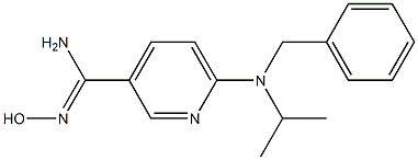 6-[benzyl(isopropyl)amino]-N'-hydroxypyridine-3-carboximidamide 结构式