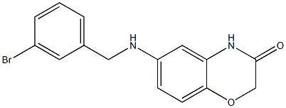 6-{[(3-bromophenyl)methyl]amino}-3,4-dihydro-2H-1,4-benzoxazin-3-one 结构式