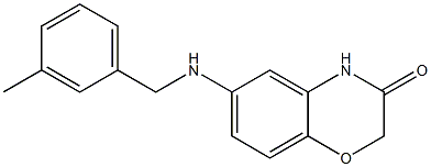 6-{[(3-methylphenyl)methyl]amino}-3,4-dihydro-2H-1,4-benzoxazin-3-one 结构式