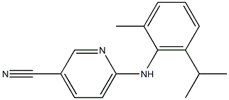 6-{[2-methyl-6-(propan-2-yl)phenyl]amino}pyridine-3-carbonitrile 结构式