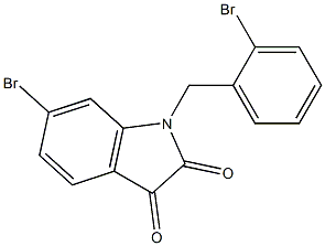 6-bromo-1-[(2-bromophenyl)methyl]-2,3-dihydro-1H-indole-2,3-dione 结构式