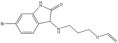 6-bromo-3-{[3-(ethenyloxy)propyl]amino}-2,3-dihydro-1H-indol-2-one 结构式