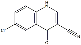 6-chloro-4-oxo-1,4-dihydroquinoline-3-carbonitrile 结构式