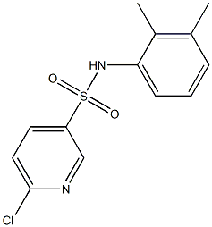 6-chloro-N-(2,3-dimethylphenyl)pyridine-3-sulfonamide 结构式