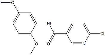 6-chloro-N-(2,5-dimethoxyphenyl)pyridine-3-carboxamide 结构式