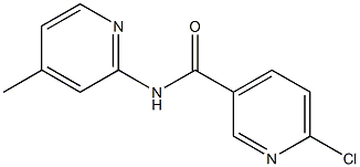 6-chloro-N-(4-methylpyridin-2-yl)pyridine-3-carboxamide 结构式