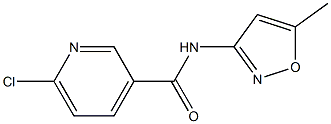 6-chloro-N-(5-methyl-1,2-oxazol-3-yl)pyridine-3-carboxamide 结构式