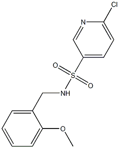 6-chloro-N-[(2-methoxyphenyl)methyl]pyridine-3-sulfonamide 结构式