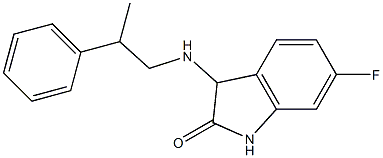 6-fluoro-3-[(2-phenylpropyl)amino]-2,3-dihydro-1H-indol-2-one 结构式