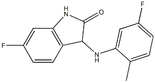 6-fluoro-3-[(5-fluoro-2-methylphenyl)amino]-2,3-dihydro-1H-indol-2-one 结构式
