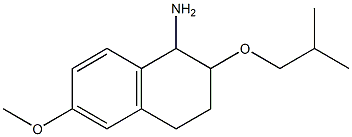 6-methoxy-2-(2-methylpropoxy)-1,2,3,4-tetrahydronaphthalen-1-amine 结构式