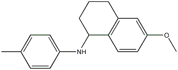 6-methoxy-N-(4-methylphenyl)-1,2,3,4-tetrahydronaphthalen-1-amine 结构式