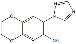 7-(1H-1,2,4-triazol-1-yl)-2,3-dihydro-1,4-benzodioxin-6-amine 结构式