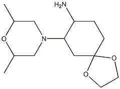 7-(2,6-dimethylmorpholin-4-yl)-1,4-dioxaspiro[4.5]dec-8-ylamine 结构式