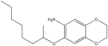 7-(octan-2-yloxy)-2,3-dihydro-1,4-benzodioxin-6-amine 结构式