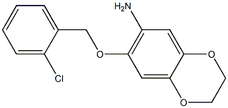 7-[(2-chlorophenyl)methoxy]-2,3-dihydro-1,4-benzodioxin-6-amine 结构式