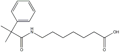 7-[(2-methyl-2-phenylpropanoyl)amino]heptanoic acid 结构式