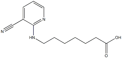 7-[(3-cyanopyridin-2-yl)amino]heptanoic acid 结构式