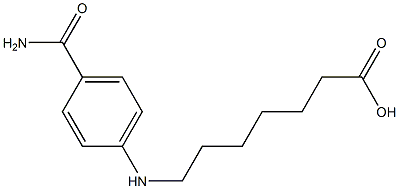 7-[(4-carbamoylphenyl)amino]heptanoic acid 结构式