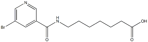 7-[(5-bromopyridin-3-yl)formamido]heptanoic acid 结构式