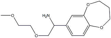 7-[1-amino-2-(2-methoxyethoxy)ethyl]-3,4-dihydro-2H-1,5-benzodioxepine 结构式