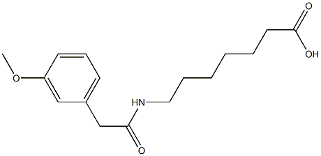7-{[(3-methoxyphenyl)acetyl]amino}heptanoic acid 结构式