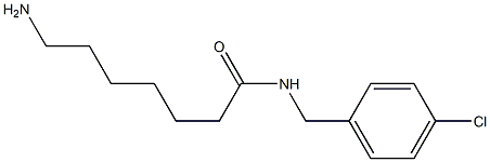 7-amino-N-[(4-chlorophenyl)methyl]heptanamide 结构式